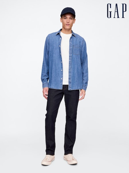 Темно-синий индиго - Gap Straight Leg Jeans (F36530) | €53