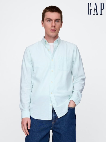 Gap Light Blue Regular Fit Long Sleeve Oxford Shirt (F36532) | €53