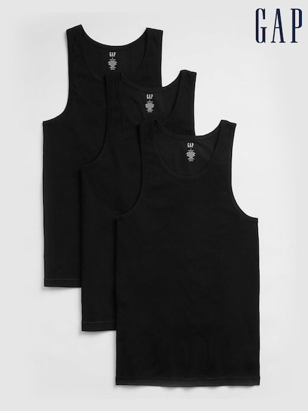 Gap Black Sleeveless Crew Neck Vest Top (3 Pack) (F36534) | €43