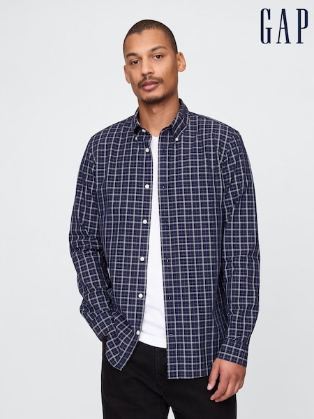 Sininen Ruutu - Gap luomupuuvilla Popliini Classic Paidat (F36540) | €63