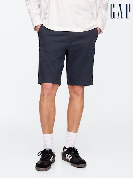 Темно-синий/Голубой - Gap 10"" Skinny Fit Modern Chino Shorts (F36547) | €39
