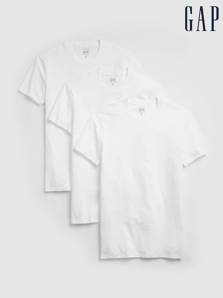 Gap White Crew Neck Short Sleeve T-Shirts 3 Pack (F36548) | € 47