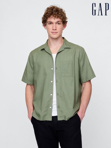 Gap Green Linen-Cotton Shirt (F36554) | €64