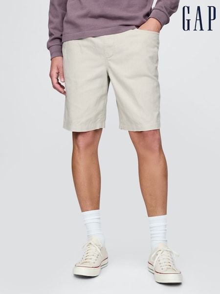 Gap Grey 9"" Linen-Cotton Easy Chino Shorts (F36586) | €64