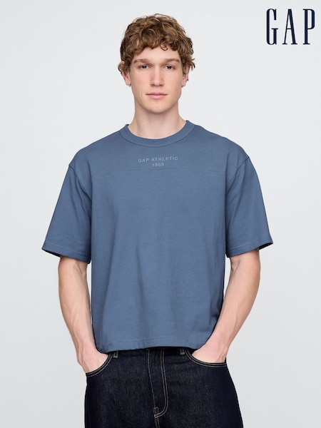 Gap Navy Blue Oversized Athletic Logo T-Shirt (F36588) | €40