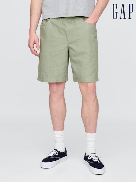 Gap Green 9"" Linen-Cotton Easy Chino Shorts (F36608) | €64