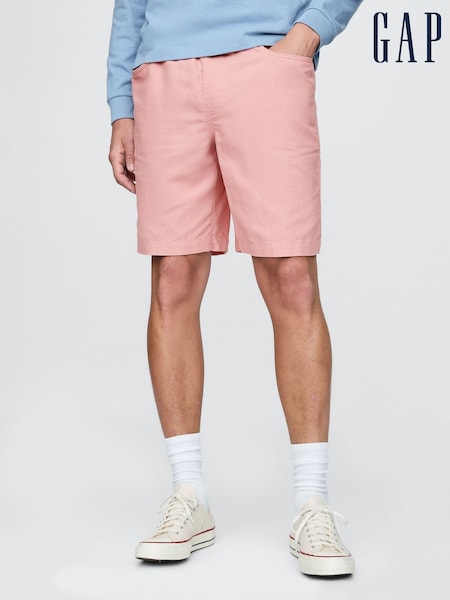 Gap Pink 9"" Linen-Cotton Easy Chino Shorts (F36613) | €64