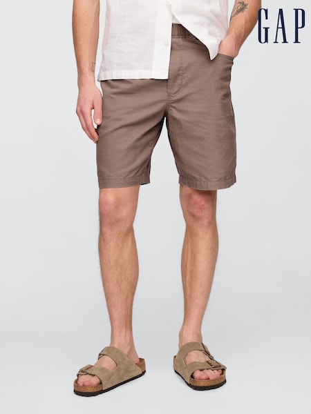 Gap Brown 9"" Linen-Cotton Easy Chino Shorts (F36627) | €64