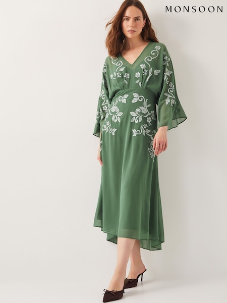 Monsoon Hannah Embroidered Tea Dress (F36636) | ‏805‏₪