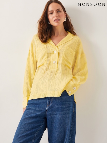 Keltainen - Monsoon Tilda Textured Shirt (F36654) | €77