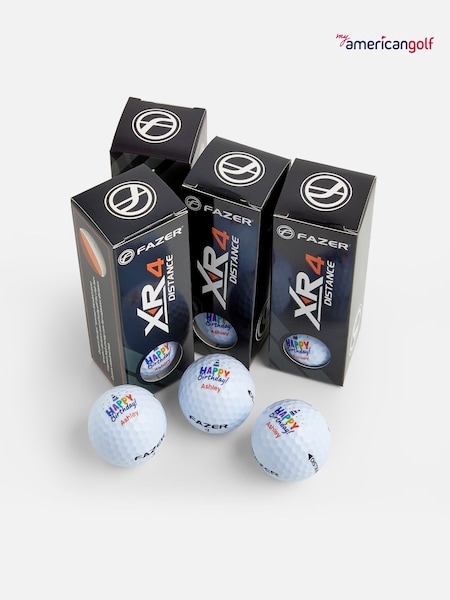 Personalised Happy Birthday Fazer Golf Balls by My American Golf (F36673) | €37