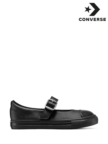 Converse Black Chuck Taylor Toddler Dainty Mary Jane Trainers (F36679) | AED186