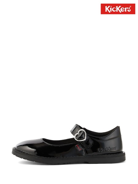 Kickers Black Adlar MJ Heart Buckle Shoes (F36762) | €74