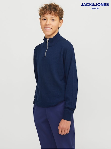 JACK & JONES Junior Blue 1/4 Zip knitted Jumper (F36769) | 1,502 UAH