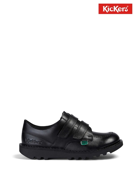 Kickers Black Lo Twin Strap Leather Trainers (F36814) | €77