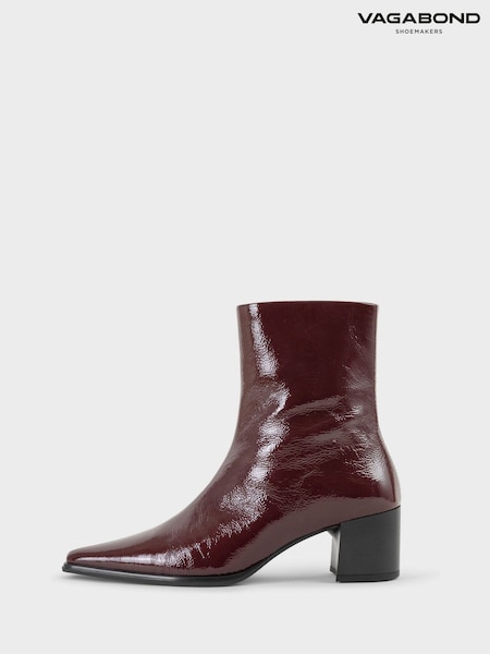 Vagabond Shoemakers Red Giselle Patent Leather Block Heel Ankle Boots (F36834) | R$ 1.530