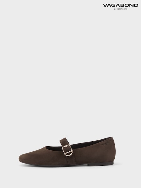 Vagabond Shoemakers Jolin Suede Maryjane Brown Shoes (F36838) | €114