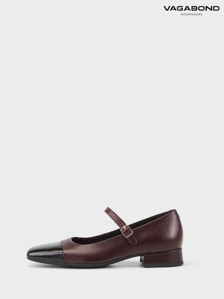 Vagabond Shoemakers Red Debbi Leather Toe Cap Maryjane Shoes (F36841) | 544 QAR