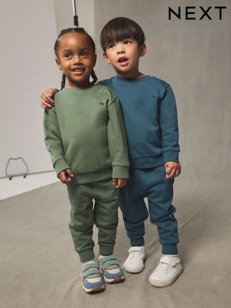 Blue/Green Sweatshirt and Joggers Set 2 Pack (3mths-7yrs) (F36863) | AED102 - AED142