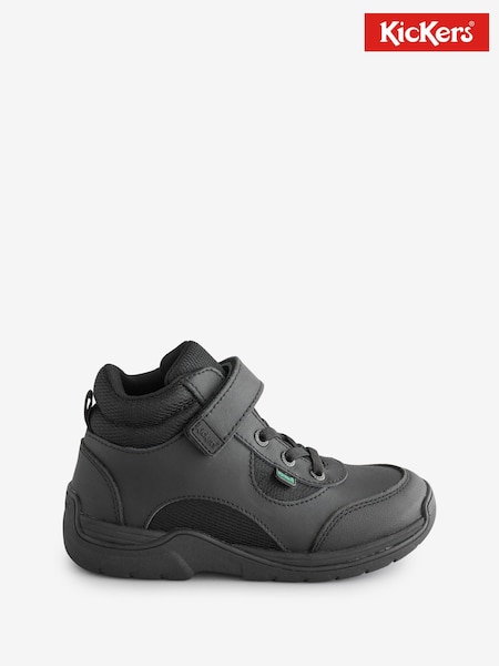Kickers Black Stamper Hi Strap and Lace Trainer Boots (F36873) | €69