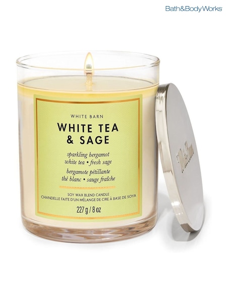 Bath & Body Works White Tea and Sage Single Wick Candle (F36902) | €26