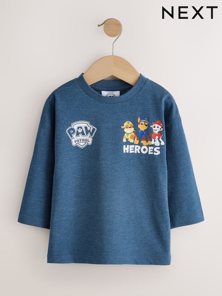 Navy Marl Paw Patrol Long Sleeve T-Shirt (3mths-8yrs) (F36912) | €17 - €20