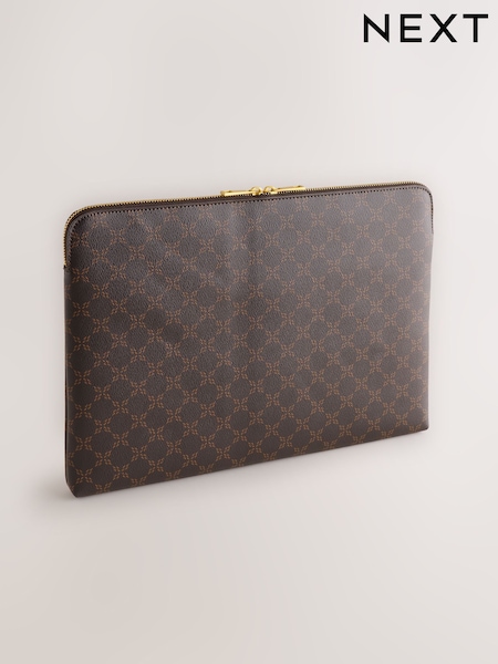 Marrón con monograma - Zip Around Laptop Case (F36932) | 24 €