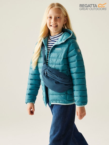 Regatta Blue Junior Hooded Marizion Midweight Water Repellent Jacket (F36957) | €44