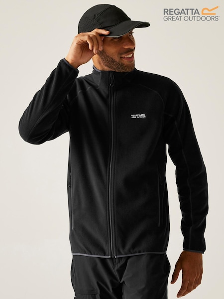 Regatta Black Hadfield Micro Full Zip Fleece (F36966) | R$ 275