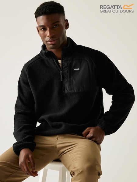 Regatta Black Frankie Borg Half Zip Fleece (F36991) | R$ 295