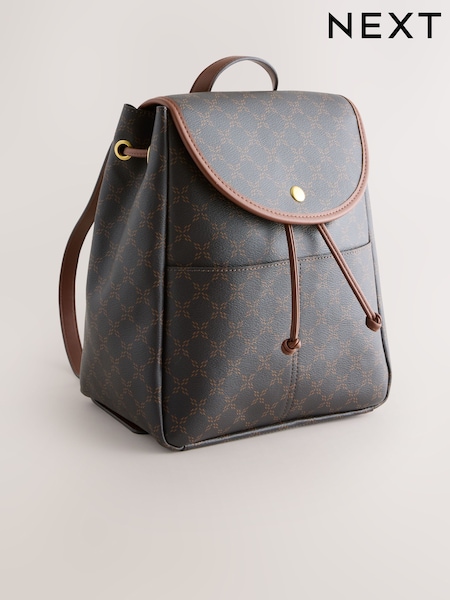 Brown Black/White Clean Backpack (F37225) | €47