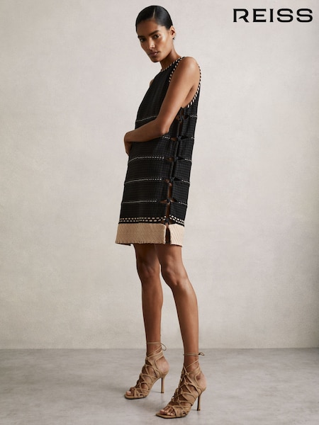 Reiss Black Lawrence Atelier Whipstitch Mini Dress (F37241) | €770