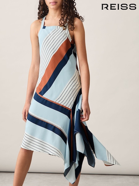 Reiss Holly Stripe-Print Handkerchief Dress (F37259) | 120 €