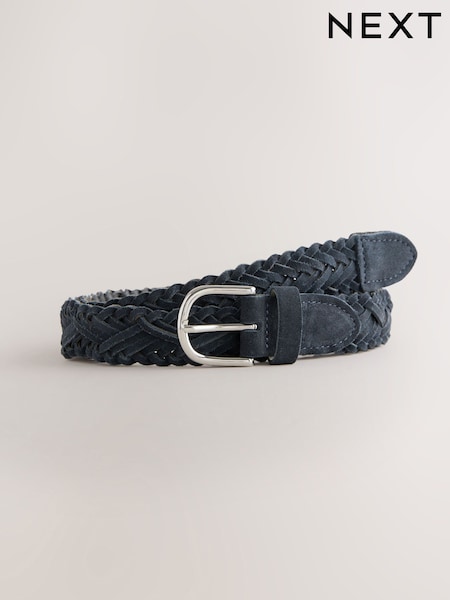 Marinha - Hand Plaited Leather Belt (F37287) | R$ 190