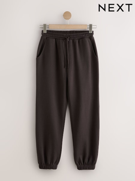 Chocolate Brown Essential Cuffed Jersey Joggers Track Trousers (F37332) | €27