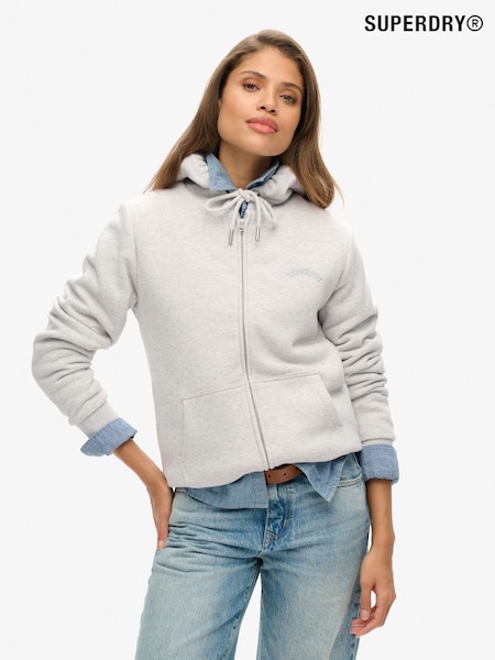 אפור - קפוצ'ון נרכס עם בטנה פרוותית של Superdry (F37425) | ‏352‏₪