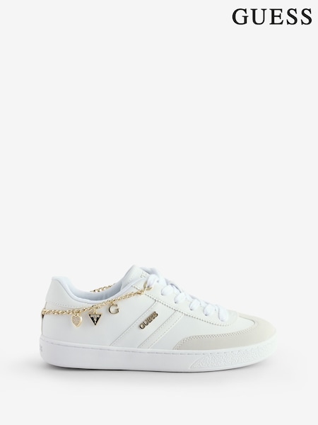 Guess Naoko Ankle Chain White Trainers (F37465) | €121
