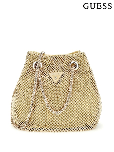 Guess Zalina Rhinestone Embellished Pouch Bucket Bag (F37482) | R$ 1.380