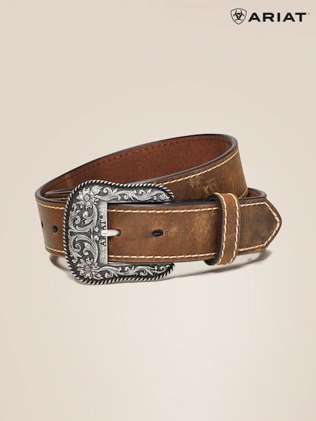Ariat Accent Western Brown Leather Belt (F37494) | kr950