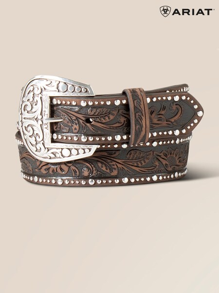 Ariat Western Studded Tooled Embossed Leather Belt (F37500) | kr1 580