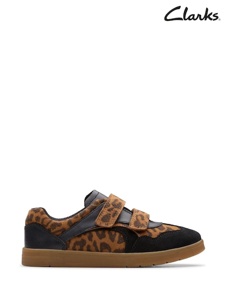 Clarks Leopard Older Girls Disco Vibe Trainers (F37501) | €58 - €64
