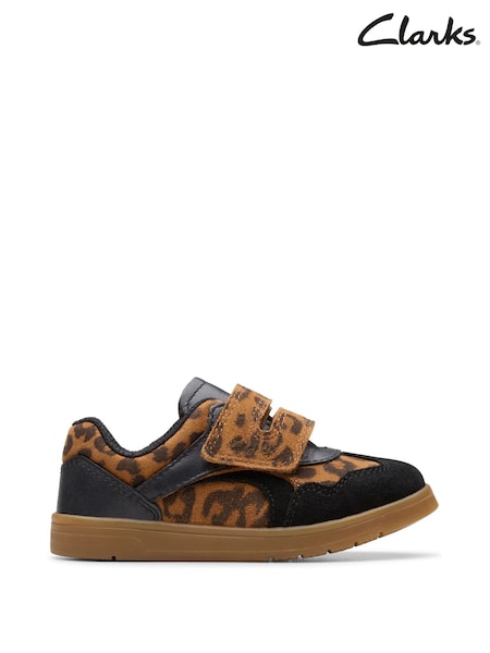 Clarks Animal Toddler Leopard Print Disco Vibe Shoes (F37524) | €59