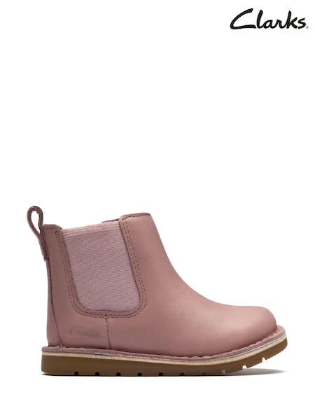 Clarks Pink Clarks Kids Joyful Sky Boots (F37559) | €65 - €68