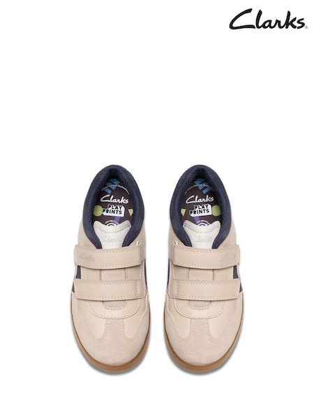 Clarks Cream Older Boys Disco Vibe Trainers (F37568) | €58 - €64