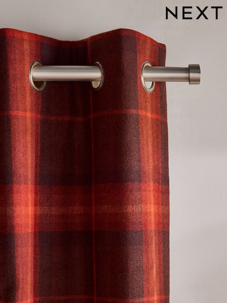 Orange Check Super Thermal Curtains (F37587) | €95 - €201