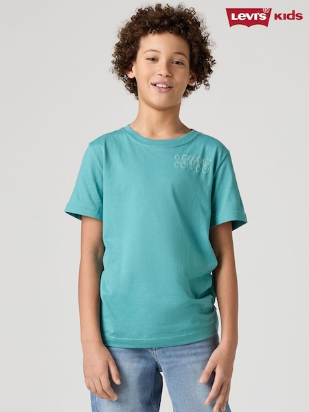 Levi's® Blue Sun Burst Logo Back Graphic Short Sleeve T-Shirt (F37599) | 89 QAR - 99 QAR