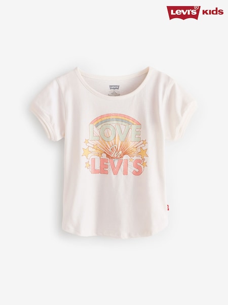 Levi's® Rainbow Graphic Logo Double Cuff T-Shirt (F37624) | 134 LEI - 149 LEI