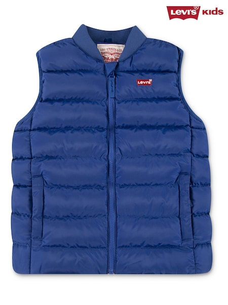 Levi's® Blue Midweight Logo Puffer Gilet (F37632) | ₪226 - ₪251