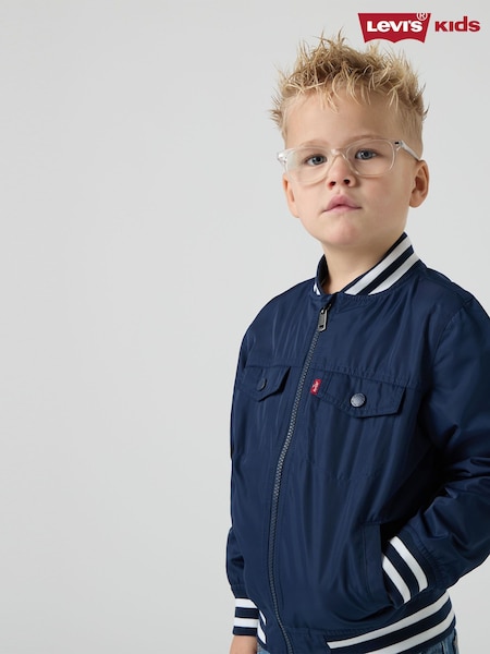 Levi's® Blue Shiny Mesh Lined Bomber Jacket (F37636) | ₪327 - ₪352