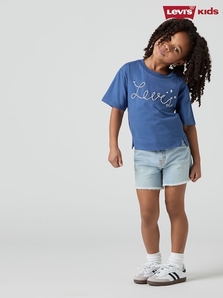 Levi's® A-Line High Waist Shorts With Raw Hem (F37637) | 186 LEI - 223 LEI